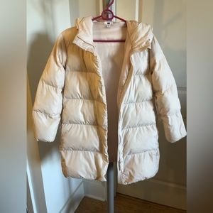 Uniqlo Kids Puffer Jacket Size 11-12 Cream/ Beige